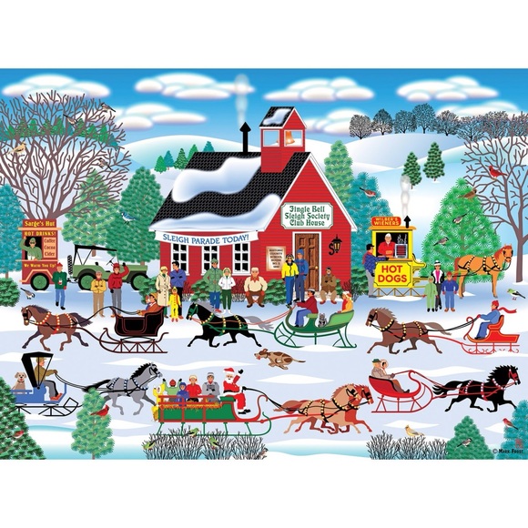 Snowy Winter Scene Puzzle Set - 1000 Pieces by Bits & Pieces - Picture 4 of 5